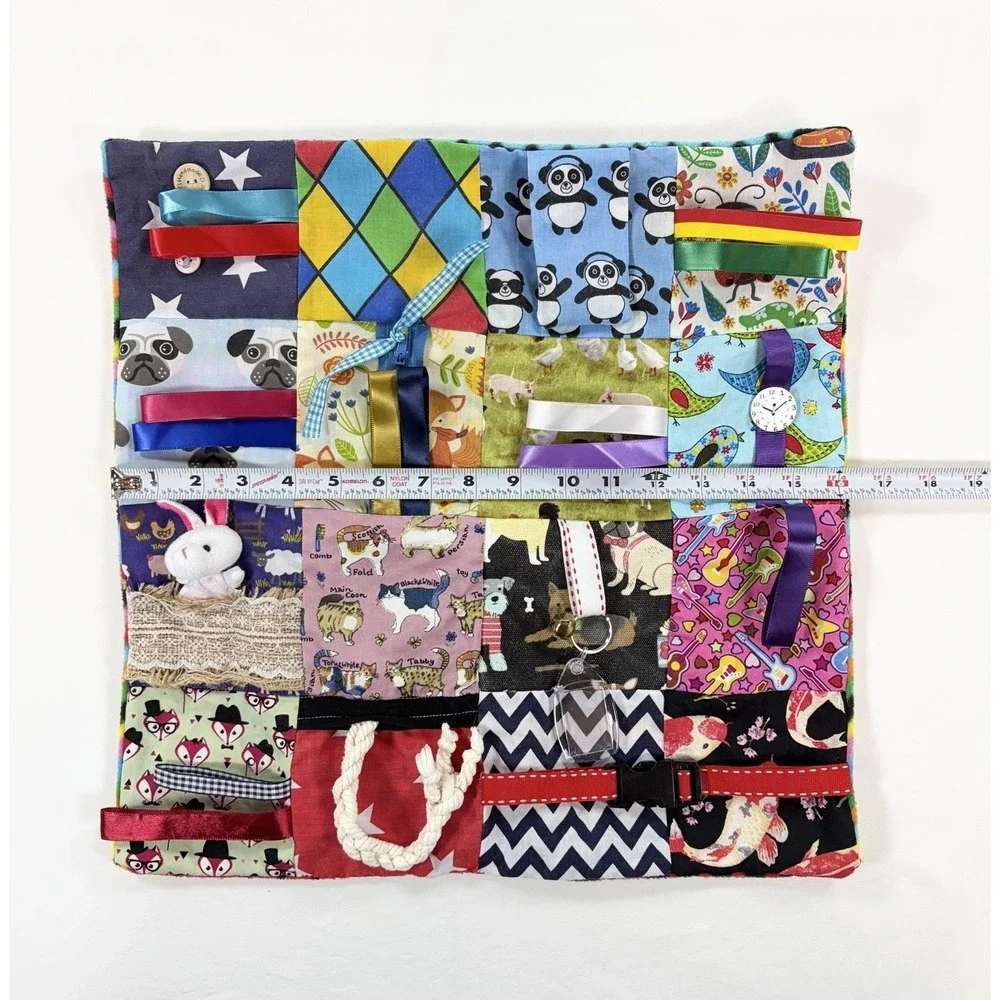 Adult Sensory Fidget Mat Activity Blanket Autism ADHD Dementia Memory Care 16